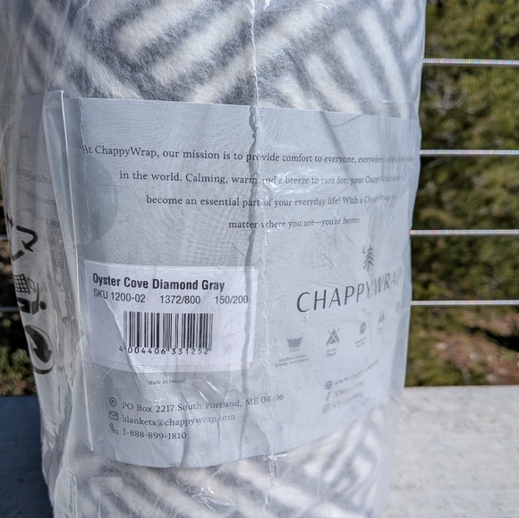 ChappyWrap Original Size Blanket Oyster Cove Diamond Gray - Picture 5 of 6